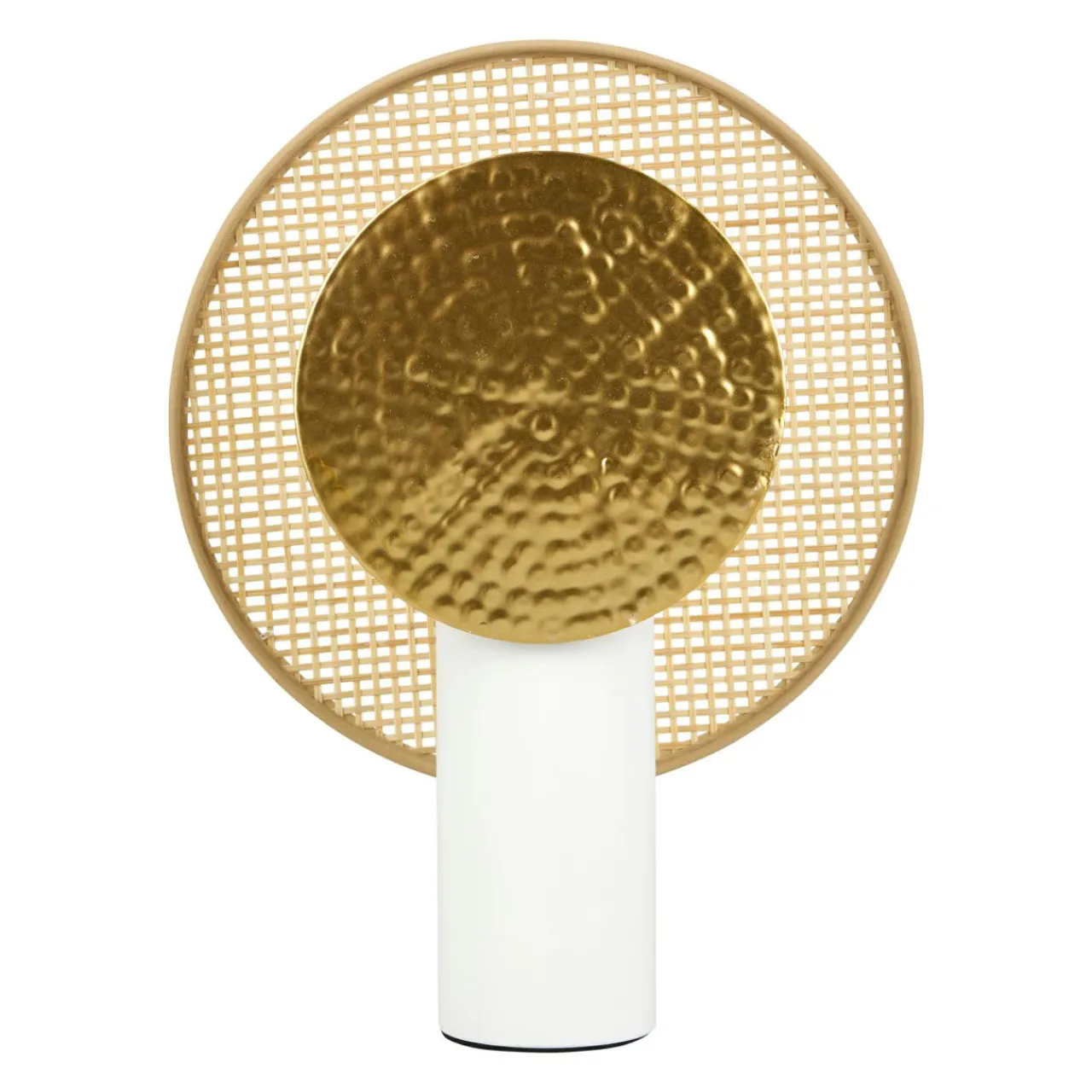 Lampe À Poser|OSTARIA Lampe à poser métal et bambou (H32 cm) Olympe Beige et dé Or