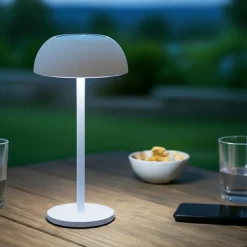 Luminaire Jardin|Eclairage Extérieur|KAEMINGK Lampe de table solaire 100 lumens (H33 cm) Malibu Blanc
