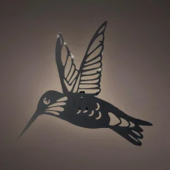 Luminaire Jardin|Eclairage Extérieur|KAEMINGK Lampe murale solaire en métal (L31,5 cm) Colibri Noir