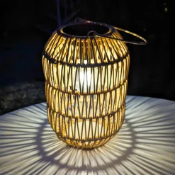 Luminaire Jardin|Eclairage Extérieur|#N/A Lanterne de jardin solaire LED (H24,5 cm)Toscane Naturel Beige