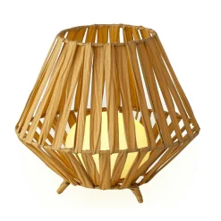 Luminaire Jardin|Eclairage Extérieur|#N/A Lanterne de table solaire LED (H22,5 cm) Augusta clair Marron