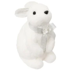 Père Noël, Animaux Et Personnage|FEERIC LIGHTS Lapin de Noël (H25 cm) Giulia petit nœud Blanc