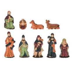 Personnages De Crèche|KOOPMAN Les 9 santons (Hauteur 10 cm) d'Antoine Multicolore