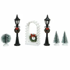Personnage Et Accessoire Pour Village|KAEMINGK Lot d'accessoires lampadaires et décorations pour aménager un village
