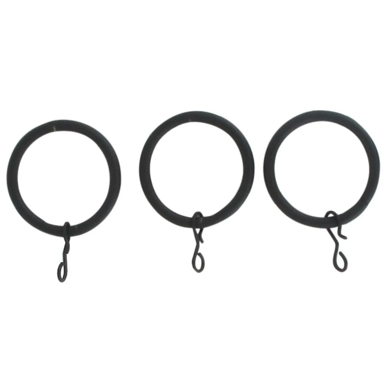 Embrasse, Pince Et Anneaux|LUANCE Lot de 8 anneaux tringle rideau (D20 mm) Jim mat Noir