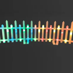 Personnage, Objet Grand Format|Déco Et Objet De Noël|KOOPMAN Lot de 8 barrières lumineuses 192 LED (2,80 m x H25 cm) Féerie Multicolore