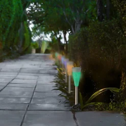 Luminaire Jardin|Eclairage Extérieur|#N/A Lot de 10 bornes de jardin solaires (H26 cm) Marly Multicolore