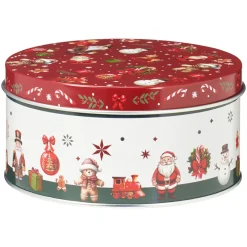 Déco Et Objet De Noël|KOOPMAN Lot de 3 boîtes de rangement en métal rondes Mon beau Noël Multicolore