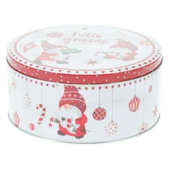 Déco Et Objet De Noël|KOOPMAN Lot de 3 boîtes de rangement en métal rondes Les Lutins en Rouge