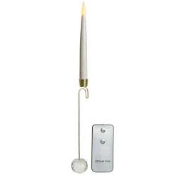 Déco Et Objet De Noël|Déco Et Objet Lumineux|KAEMINGK Lot de 10 bougies à piles (H15 cm) Crystal Blanc chaud Or