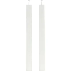 Bougie Et Photophore|JJA Lot de 2 bougies bâton (H25 cm) Chandelier givré Blanc