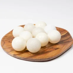 Boule De Noël|KAEMINGK Lot de 30 boules de Noël assorties Alpine Blanc laine
