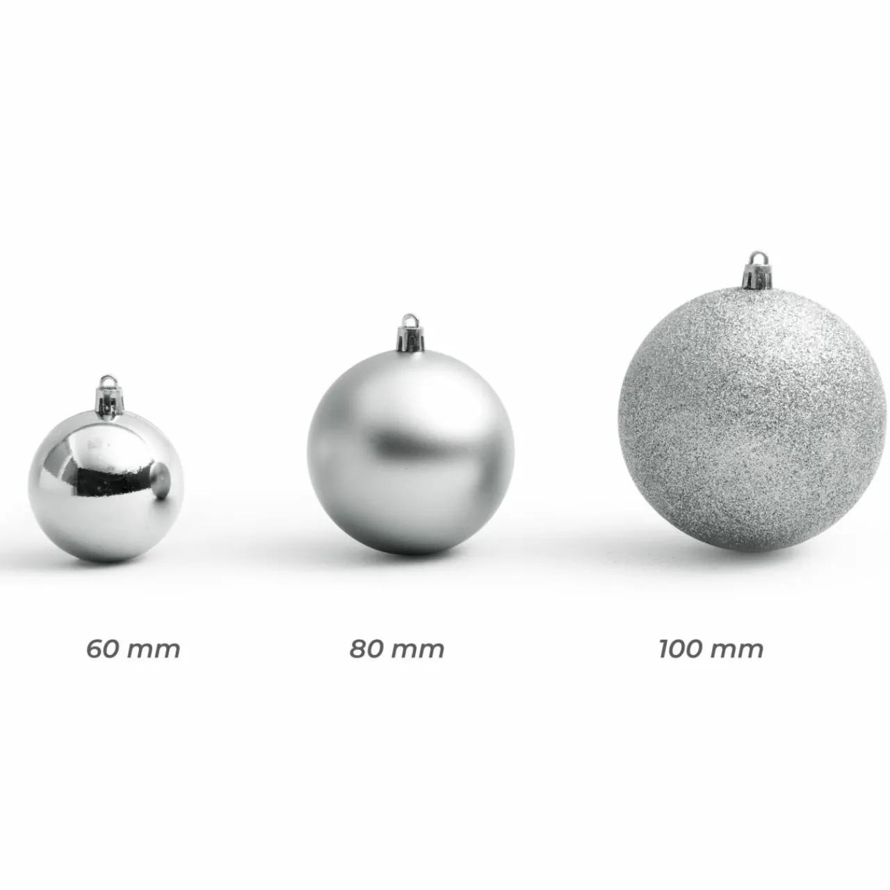 Boule De Noël|EMINZA Lot de 20 boules de Noël assorties New Alpine Argent