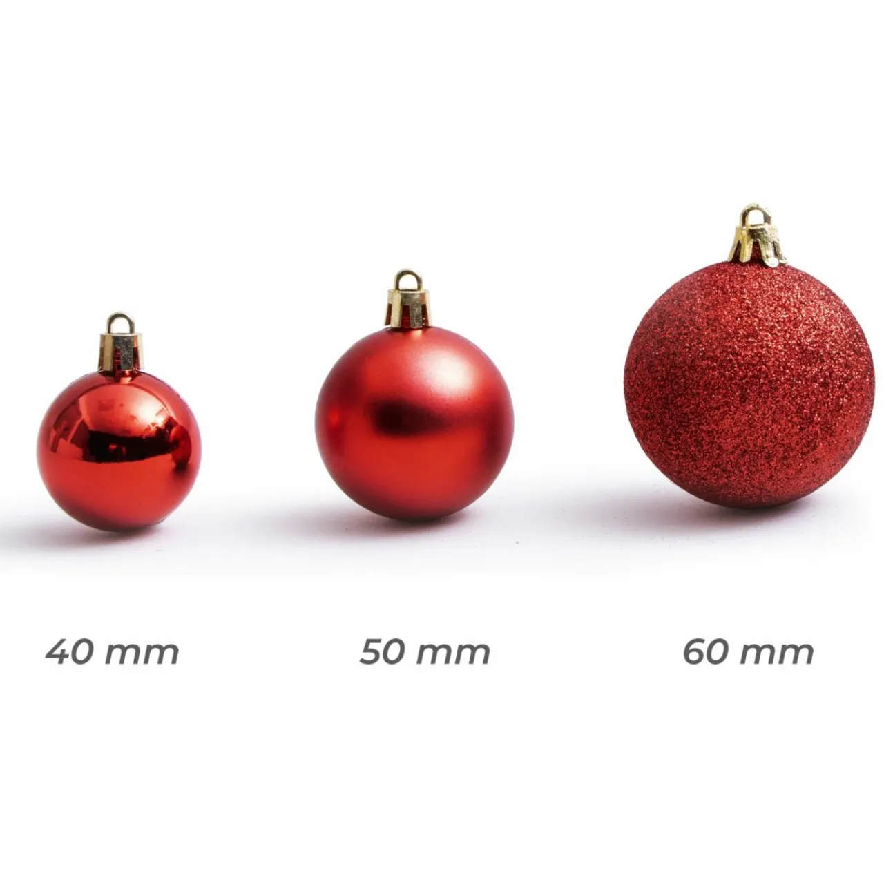 Boule De Noël|EMINZA Lot de 30 boules de Noël assorties New Alpine Rouge