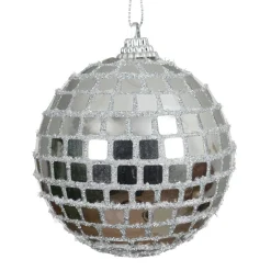 Boule De Noël|KAEMINGK Lot de 12 boules de Noël (D80 mm) Boule à facette Argent