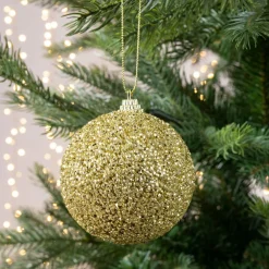 Boule De Noël|KAEMINGK Lot de 12 boules de Noël (D80 mm) Perline Or