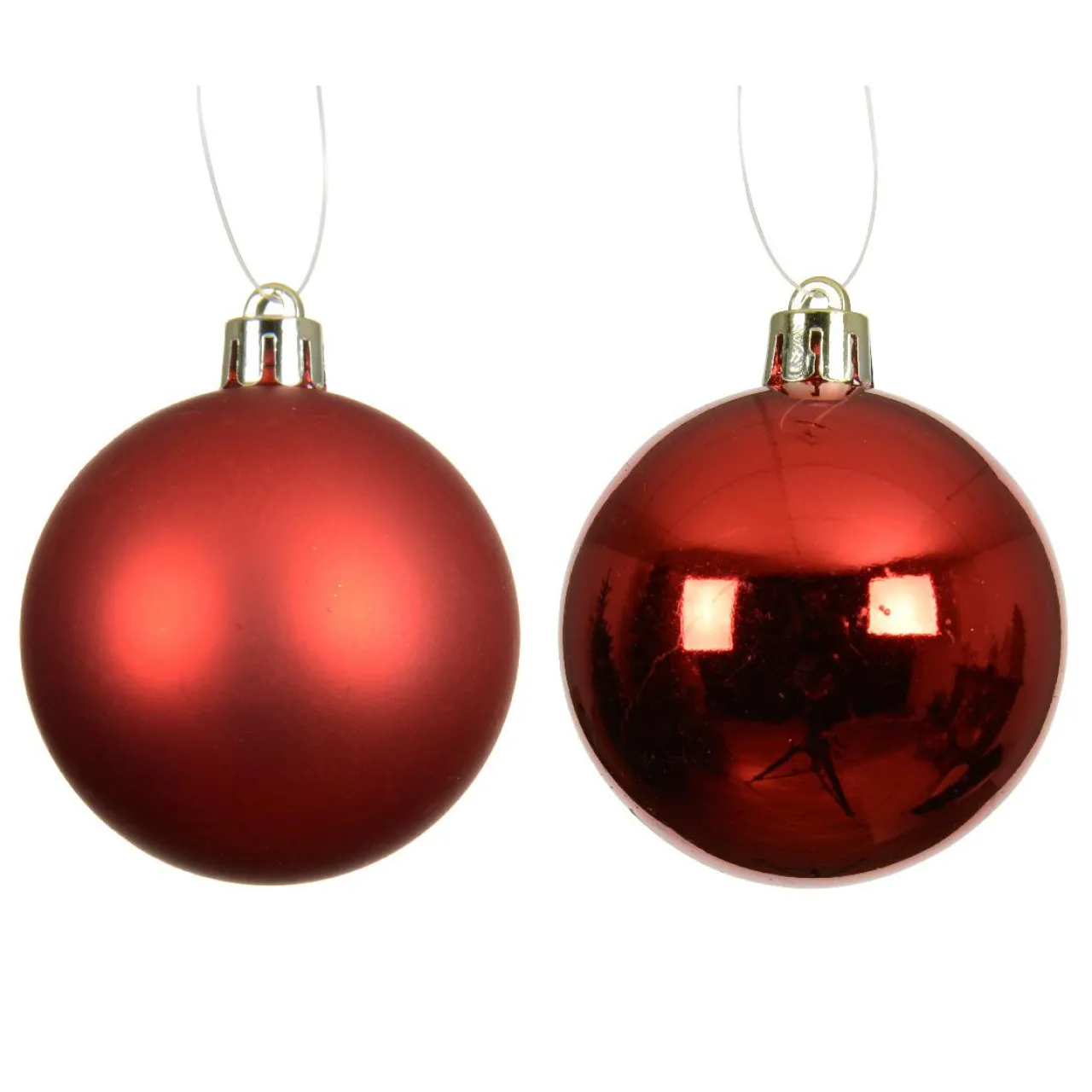 Boule De Noël|KAEMINGK Lot de 12 boules de Noël (D60 mm) Aravis Rouge