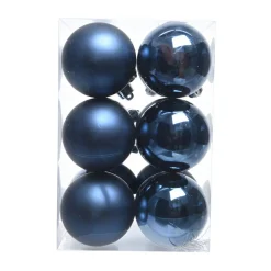 Boule De Noël|KAEMINGK Lot de 12 boules de Noël (D60 mm) Aravis Bleu nuit