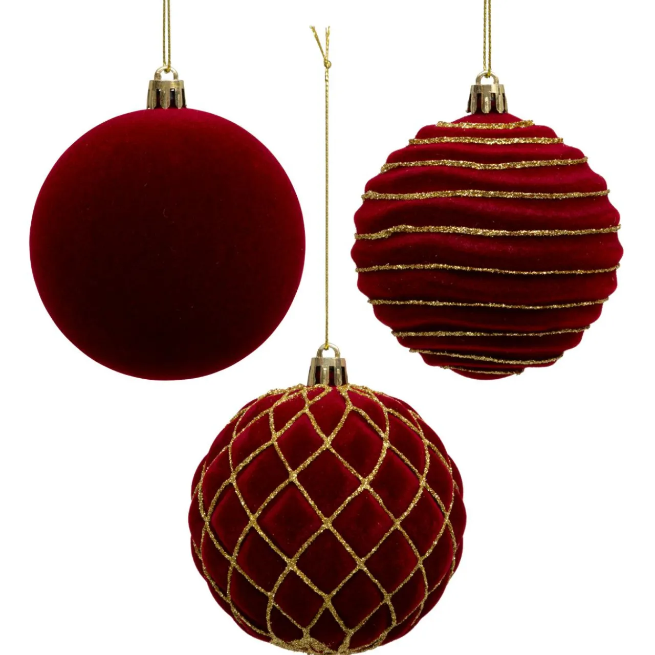Boule De Noël|JJA Lot de 9 boules de Noël (D80 mm) Muswell et vert sapin Bordeaux