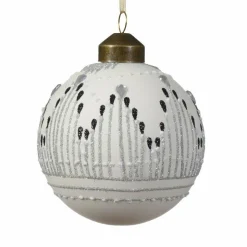 Boule De Noël|KAEMINGK Lot de 3 boules de Noël (D80 mm) en verre Jac Blanc