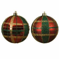 Boule De Noël|KAEMINGK Lot de 12 boules de Noël (D80 mm) kity Rouge