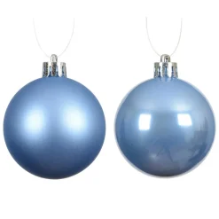 Boule De Noël|KAEMINGK Lot de 12 boules de Noël (D60 mm) Aravis Bleu Ciel