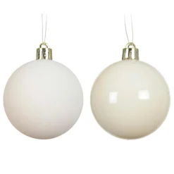 Boule De Noël|KAEMINGK Lot de 12 boules de Noël (D60 mm) Aravis Blanc laine