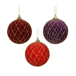 Boule De Noël|KAEMINGK Lot de 12 boules de Noël (D80 mm) Palais Royal Multicolore