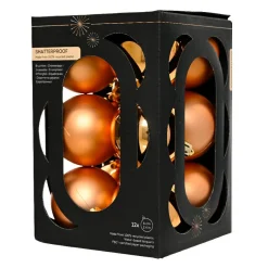 Boule De Noël|KAEMINGK Lot de 12 boules de Noël (D60 mm) Aravis Cognac