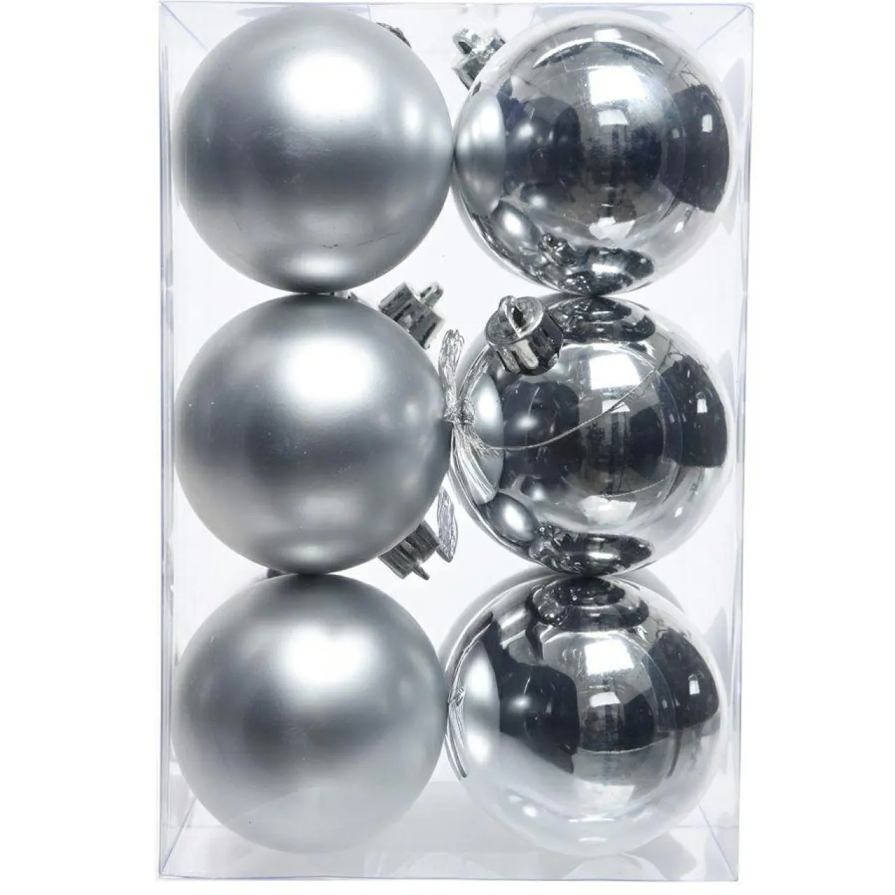 Boule De Noël|KAEMINGK Lot de 12 boules de Noël (D60 mm) Aravis Argent