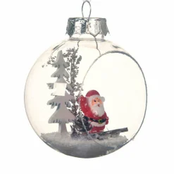 Boule De Noël|KAEMINGK Lot de 12 boules de Noël (D80 mm) Santo Transparent