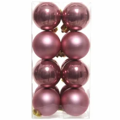 Boule De Noël|KAEMINGK Lot de 16 boules de Noël (D40 mm) Alpine Vieux rose