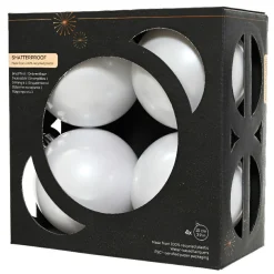 Boule De Noël|KAEMINGK Lot de 4 boules de Noël (D100 mm) Aravis Blanc
