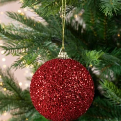 Boule De Noël|KAEMINGK Lot de 12 boules de Noël (D80 mm) Sury Rouge