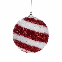 Boule De Noël|KOOPMAN Lot de 3 boules de Noël (D80 mm) Nébuleuse Rouge