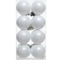 Boule De Noël|KAEMINGK Lot de 16 boules de Noël (D40 mm) Aravis Blanc