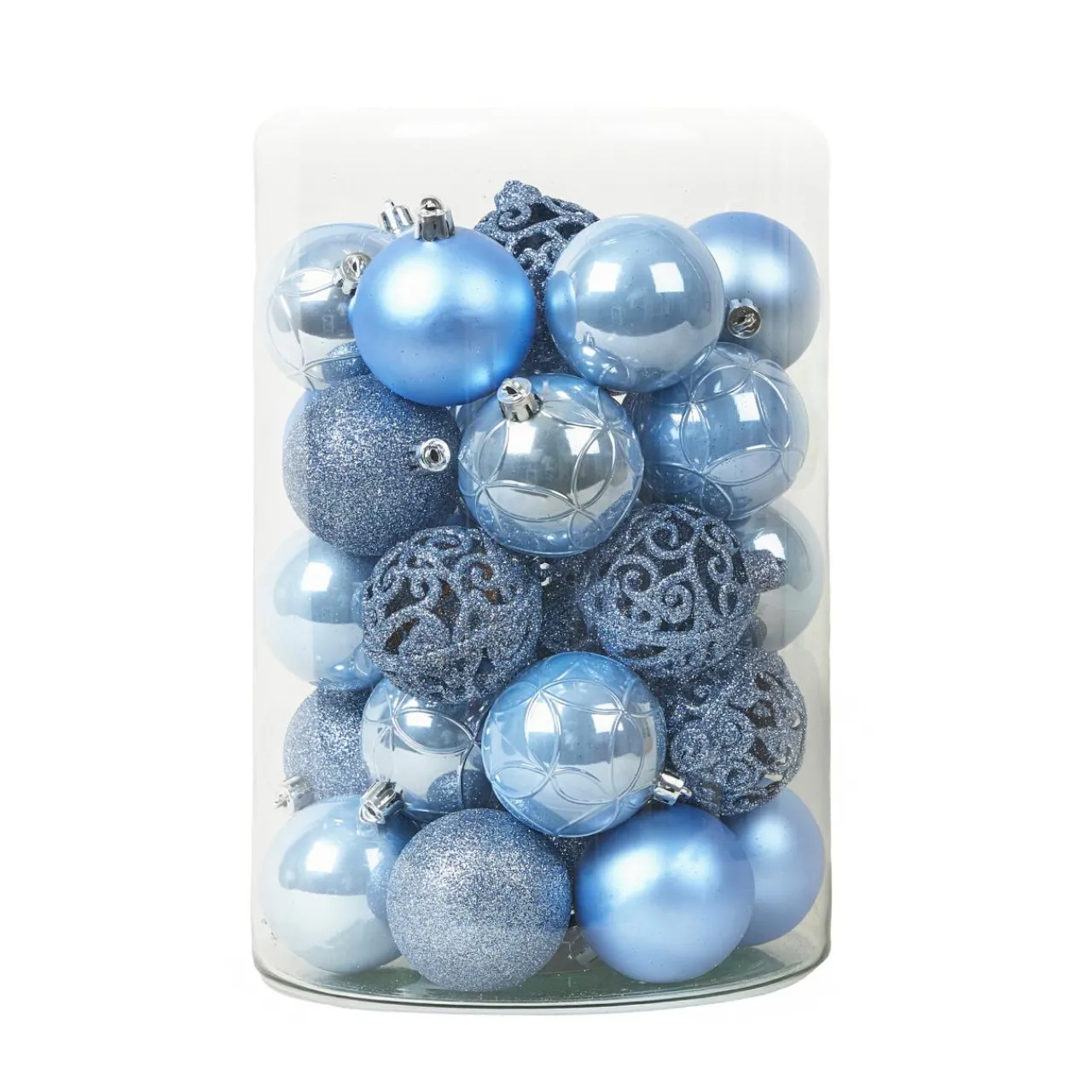 Boule De Noël|KAEMINGK Lot de 35 boules de Noël (D60 mm) Aravis Bleu Ciel