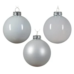 Boule De Noël|KAEMINGK Lot de 21 boules de Noël en verre Assorties Cristal d'hiver Blanc