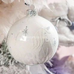 Boule De Noël|KAEMINGK Lot de 6 boules de Noël en verre Licorne Rose poudré