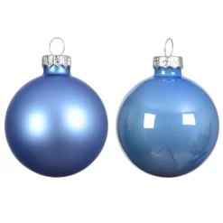 Boule De Noël|KAEMINGK Lot de 6 boules de Noël en verre (D80 mm) Boréal Bleu Ciel