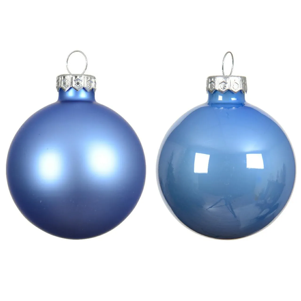Boule De Noël|KAEMINGK Lot de 6 boules de Noël en verre (D80 mm) Boréal Bleu Ciel