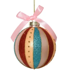 Boule De Noël|KAEMINGK Lot de 12 boules de Noël en verre (D80 mm) Rêverie Multicolore