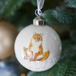 Boule De Noël|KAEMINGK Lot de 12 boules de Noël en verre (D80 mm) Nature enneigée Blanc