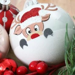 Boule De Noël|KAEMINGK Lot de 6 boules de Noël en verre (D80 mm) Filou Blanc