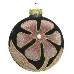 Boule De Noël|KAEMINGK Lot de 3 boules de Noël en verre (D80 mm) Verona Noir