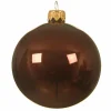Boule De Noël|KAEMINGK Lot de 6 boules de Noël en verre (D80 mm) Arctique brillantes Acajou
