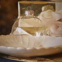 Boule De Noël|KAEMINGK Lot de 8 boules de Noël en verre (D70 mm) Myst Transparent