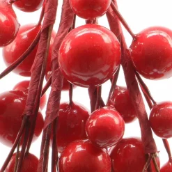 Déco De Table|Branches Artificielles|KAEMINGK Lot de 3 branches de Baies (15 cm) Billa Rouge