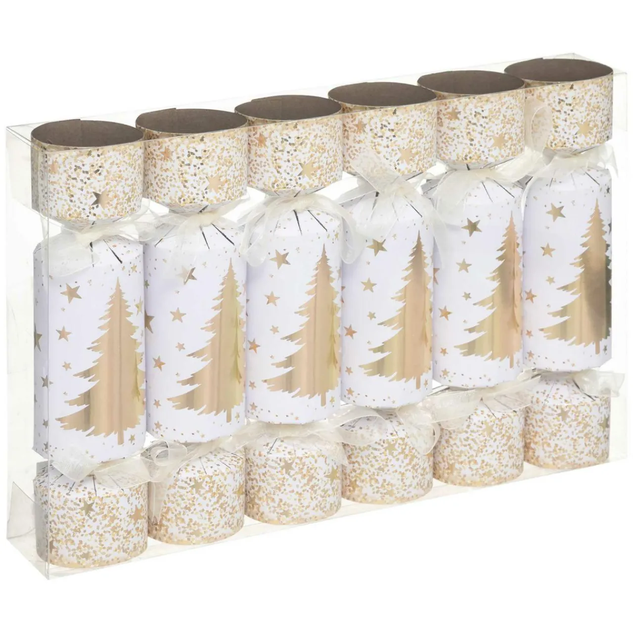 Déco De Table|Feeric Lights & Christmas Lot de 6 crackers Sapin Or