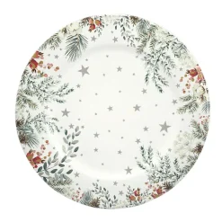 Vaisselle De Noël|Feeric Lights & Christmas Lot de 12 dessous d'assiette Branches glacées Blanc